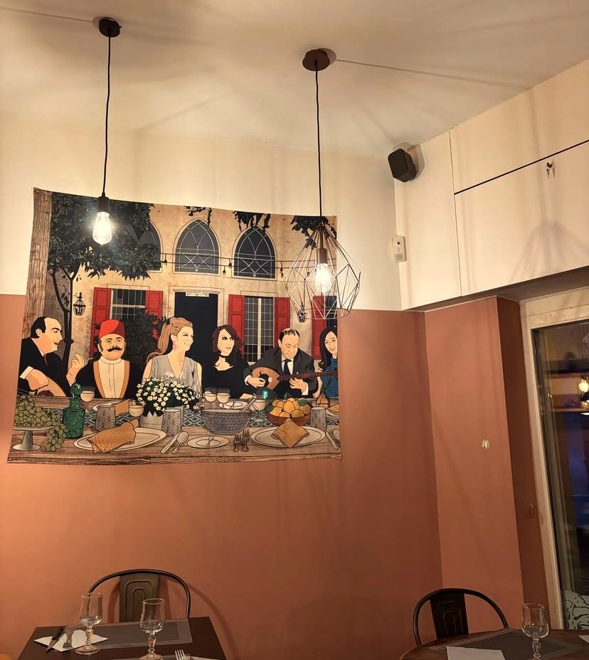 Fresque des artistes libanais dans la salle